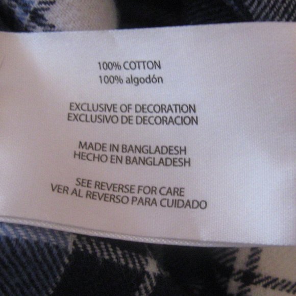 Mens Eddie Bauer Blue Plaid Flannel Shirt sz L - Picture 10 of 10